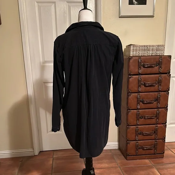 Black Long Corduroy Sleeve Tunic - Picture 3 of 3